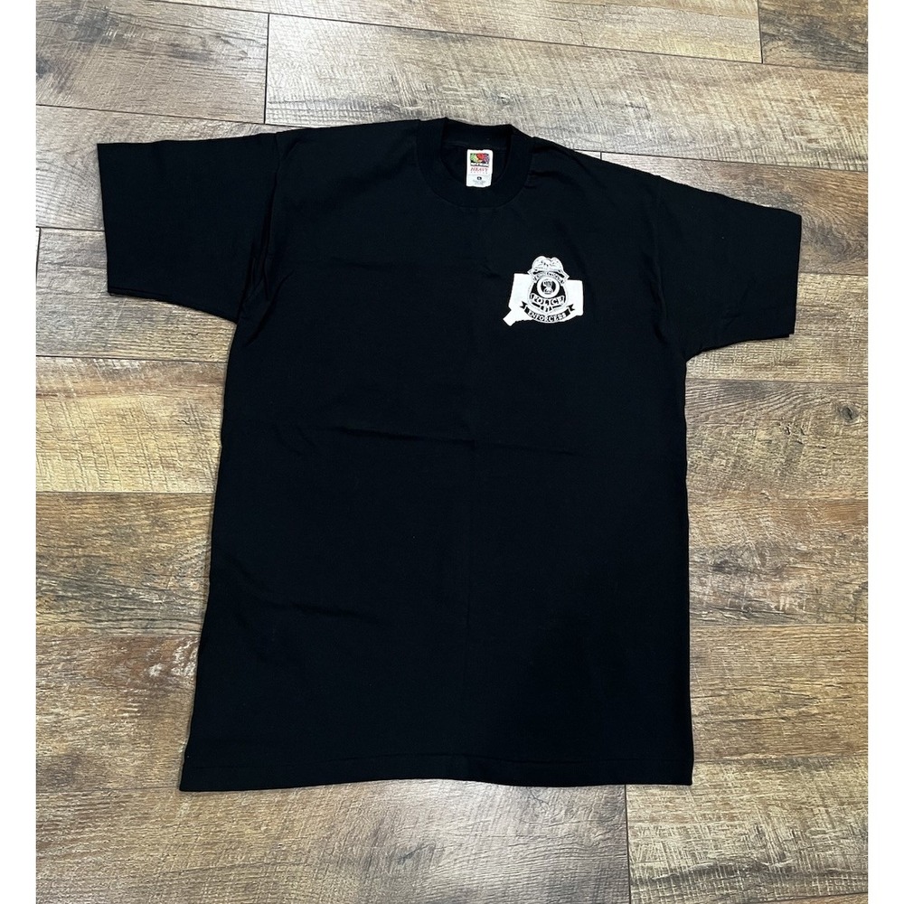 Vintage 1997 Bad To The Bone Connecticut Police Enforcers Skull Graphic Tee‎ XL - Picture 2 of 7